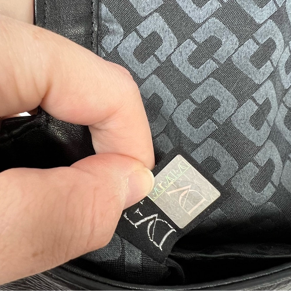 Diane Von Furstenberg Black Crossbody Bag with Gold Accents - Picture 7 of 8